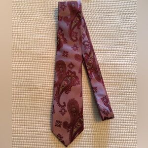 Santorelli Paisley Tie in Red and Pink